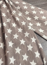 Load image into Gallery viewer, Brushed waffle sweater: Vintage tan stars ⭐️
