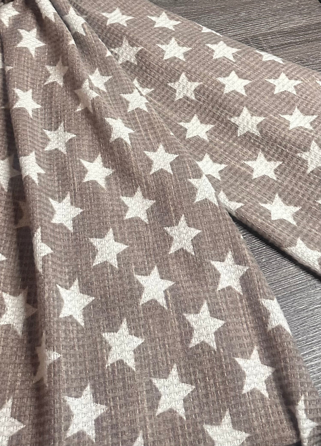 Brushed waffle sweater: Vintage tan stars ⭐️