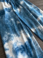 Load image into Gallery viewer, Brushed rib knit: 1 YD CUT REMNANT Blue white tie dye ⭐️
