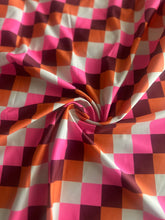 Load image into Gallery viewer, Swim spandex: Neon pink orange checkered II ⭐️
