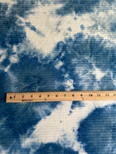 Load image into Gallery viewer, Brushed rib knit: 1 YD CUT REMNANT Blue white tie dye ⭐️
