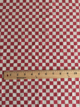 Load image into Gallery viewer, Cotton lycra: Red white checker pattern
