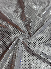 Load image into Gallery viewer, Stretch velvet with sequins: Silver
