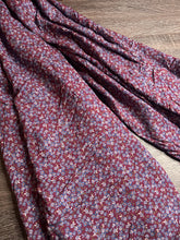 Load image into Gallery viewer, Rayon challis woven: 1.5 YD CUT REMNANT Plum blue berry floral ⭐️
