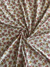 Load image into Gallery viewer, Double brushed poly: White yellow peach floral ⭐️
