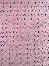 Load image into Gallery viewer, Stretch eyelet: 1 YD CUT REMNANT Light dusty pink ⭐️
