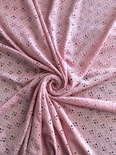 Load image into Gallery viewer, Stretch eyelet: 1 YD CUT REMNANT Light dusty pink ⭐️
